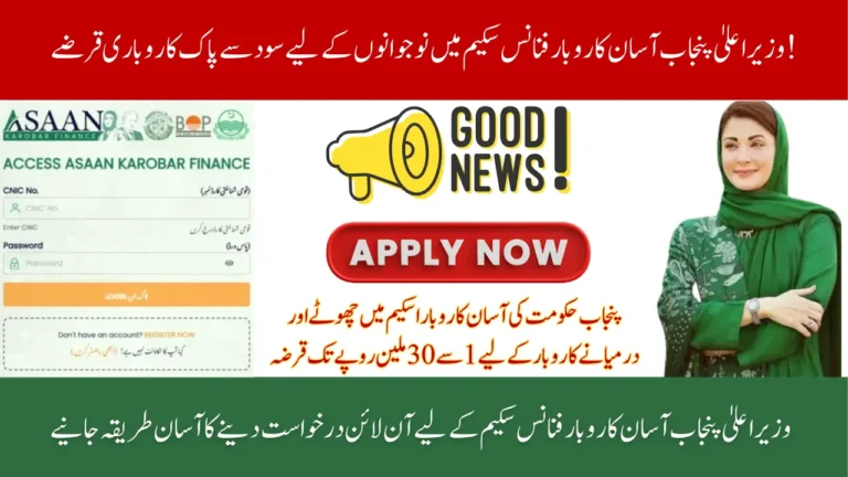 CM Punjab Asaan Karobar Finance 2025 Easy Business Loans for Youth