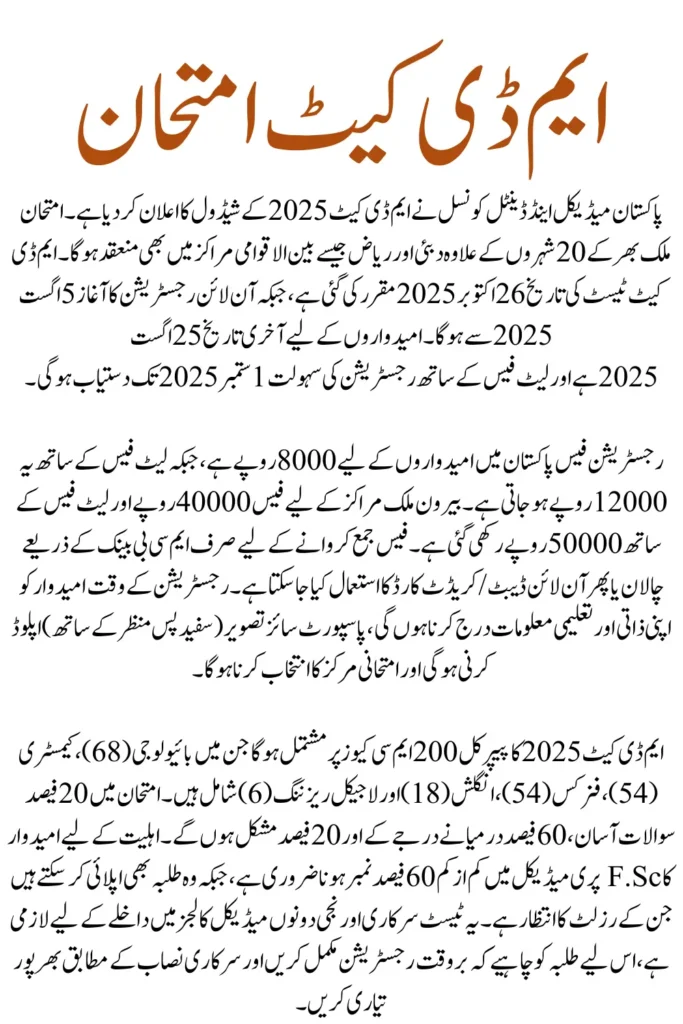 PMDC MDCAT Registration 2025 Only Apply Step by Step Guide