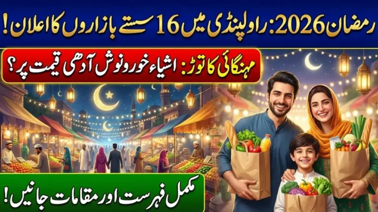 Sahulat Bazaars Rawalpindi Ramadan 2026: 16 Locations to Provide Essential Commodities at Low Prices