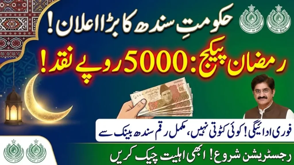 Sindh Ramzan Relief Package 2026 Apply Online For 5000 Cash