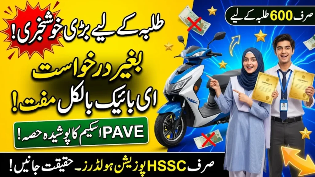 600 Free Electric Bikes for Top HSSC Students: Who Qualifies?