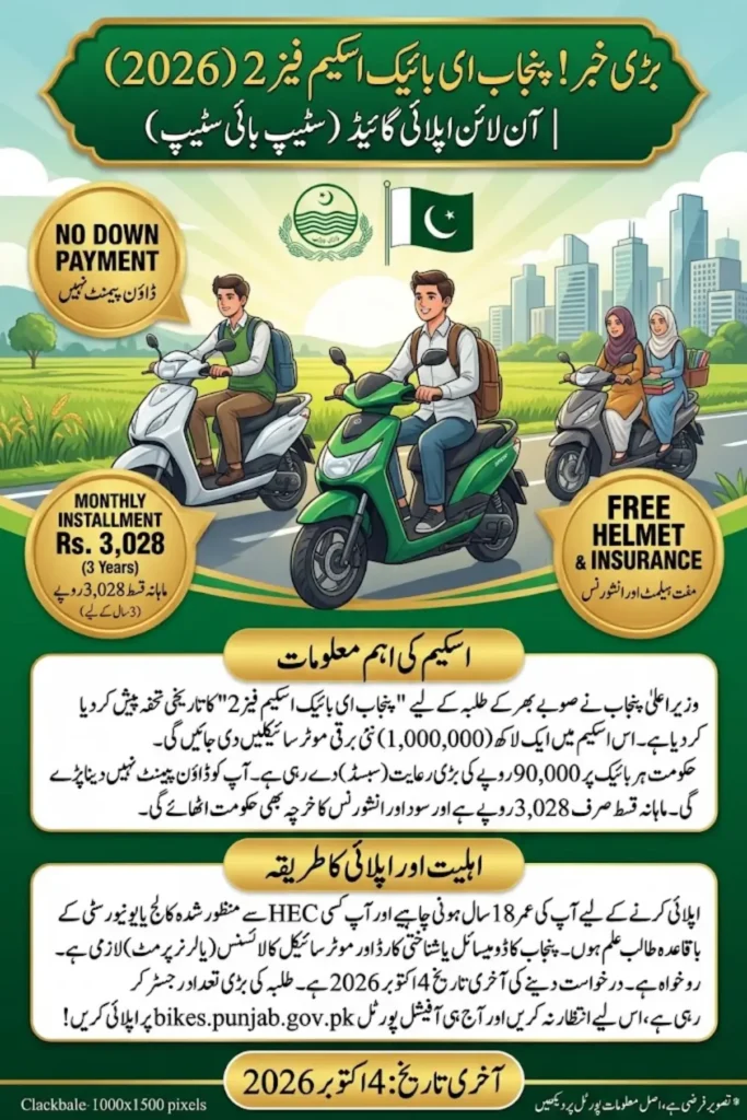 Punjab E-Bike Scheme Phase 2 Apply Online 2026: Step-by-Step Guide