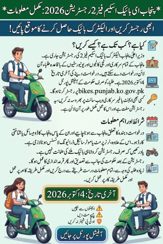 Punjab E-Bike Scheme Phase 2 Registration 2026: How to Register